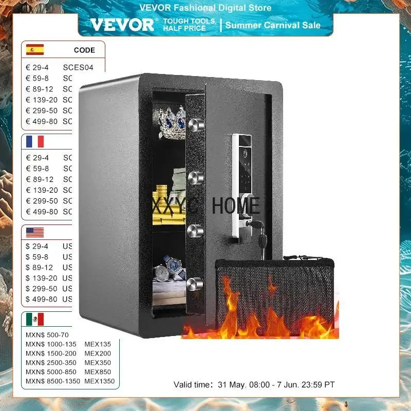 Fire Safe Document - Electric Safe 2.2/1.8 Cubic Feet Fingerprint
