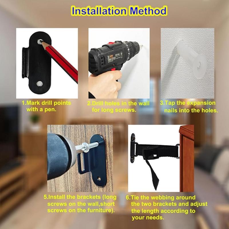 Adjustable Anti Fall Furniture - Earthquake Anchor Strap incelemesi ve fiyatı