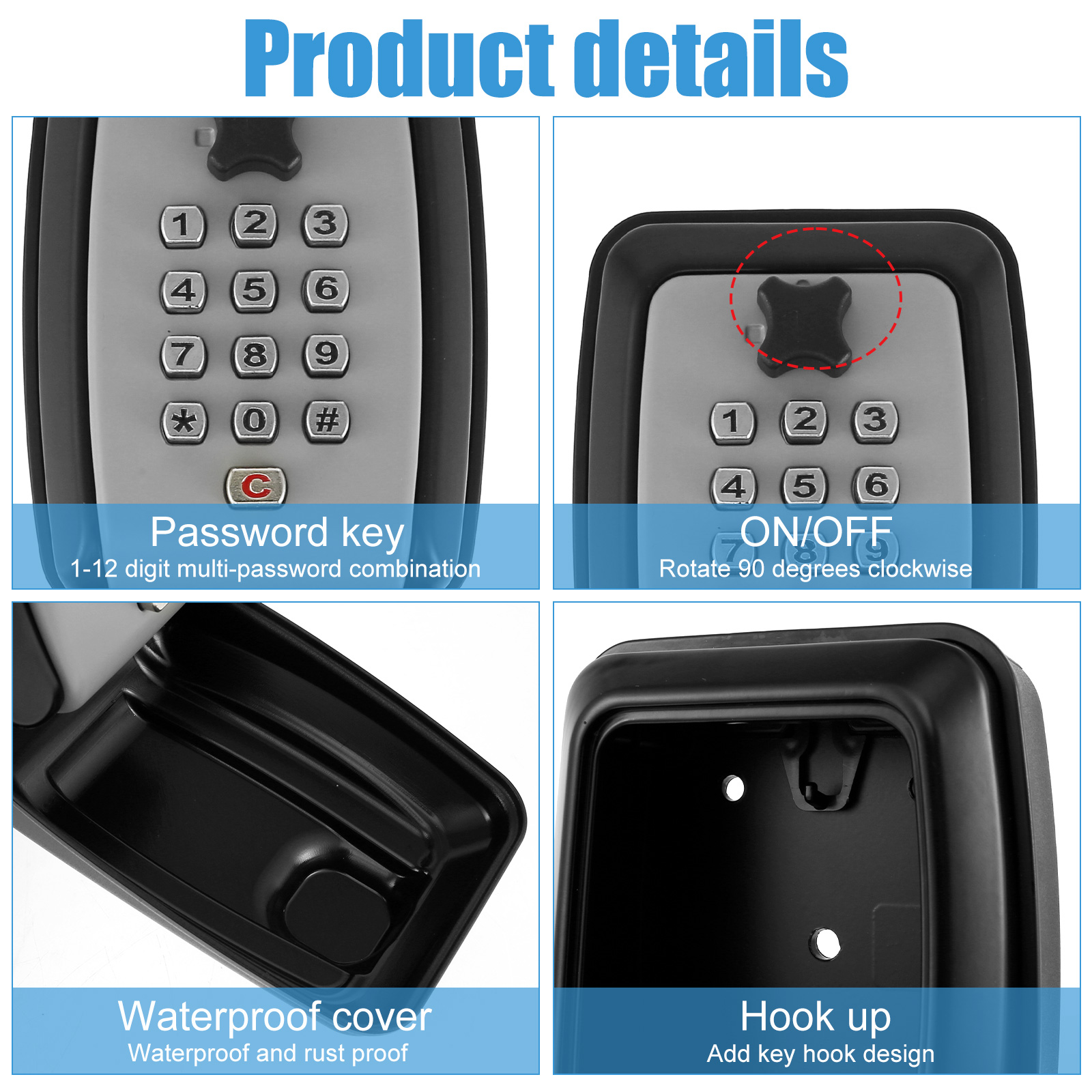 Key Lock Box Wall-Mount Secret - Lockbox Key Secure incelemesi ve fiyatı