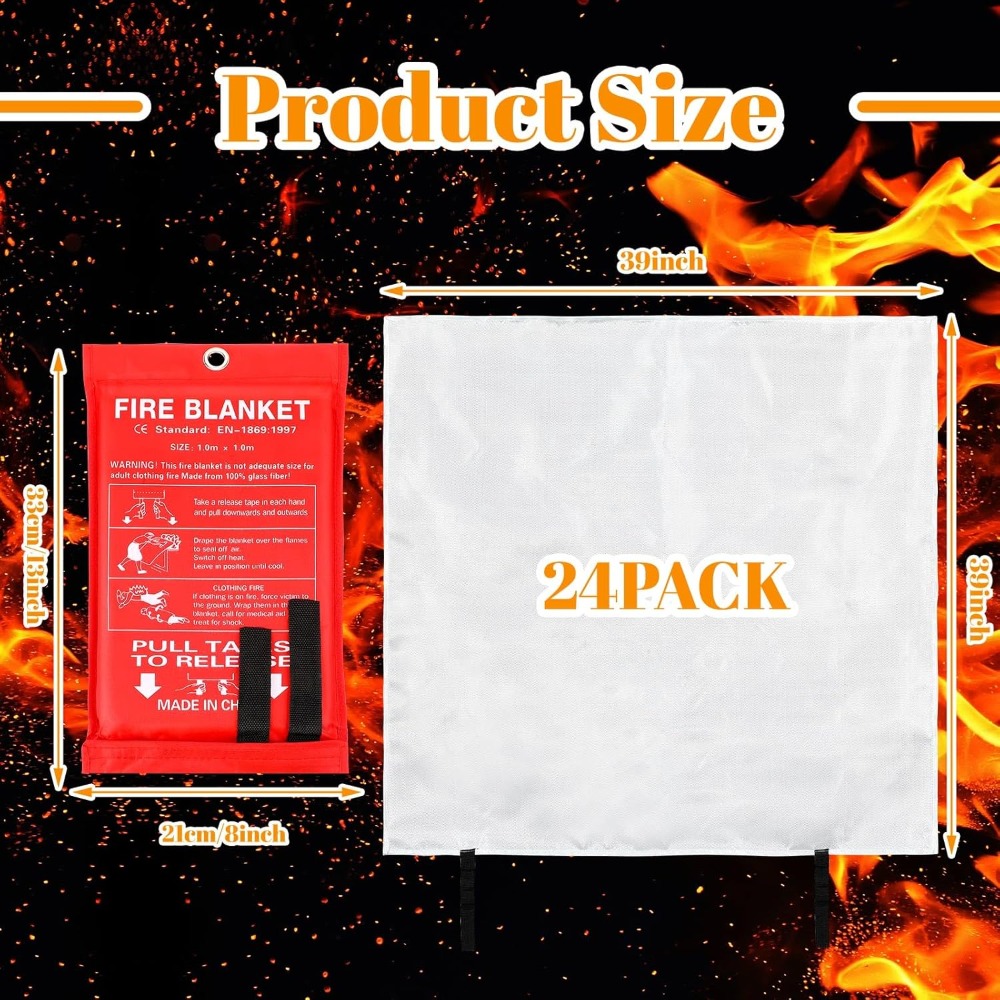 24 Pcs Fire Blanket - Fibergla - Fire Blanket Kitchen incelemesi ve fiyatı