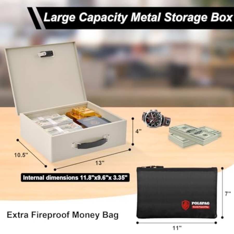 Fireproof Document Box with Ke - Fire Safe Document incelemesi ve fiyatı