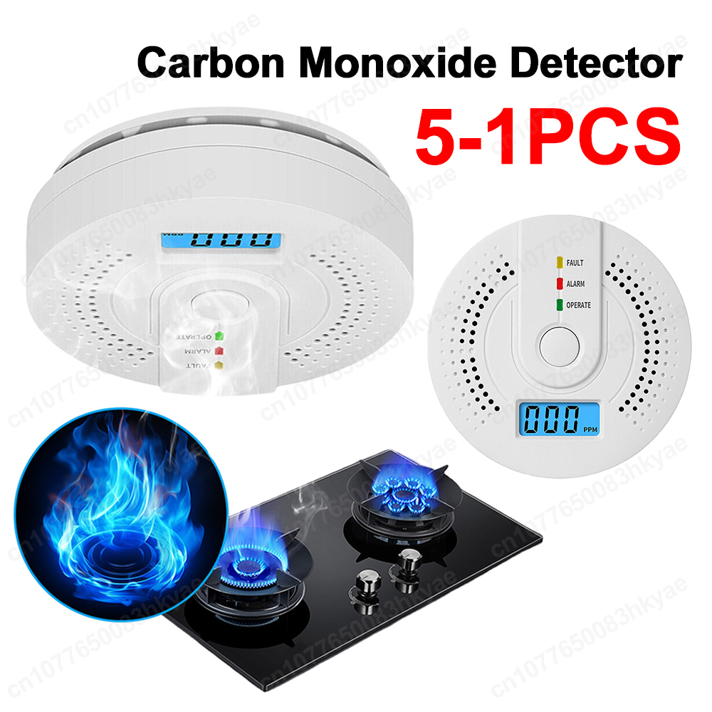 5-1PCS Digital Carbon Monoxide - Smoke Detector Interconnected incelemesi ve fiyatı