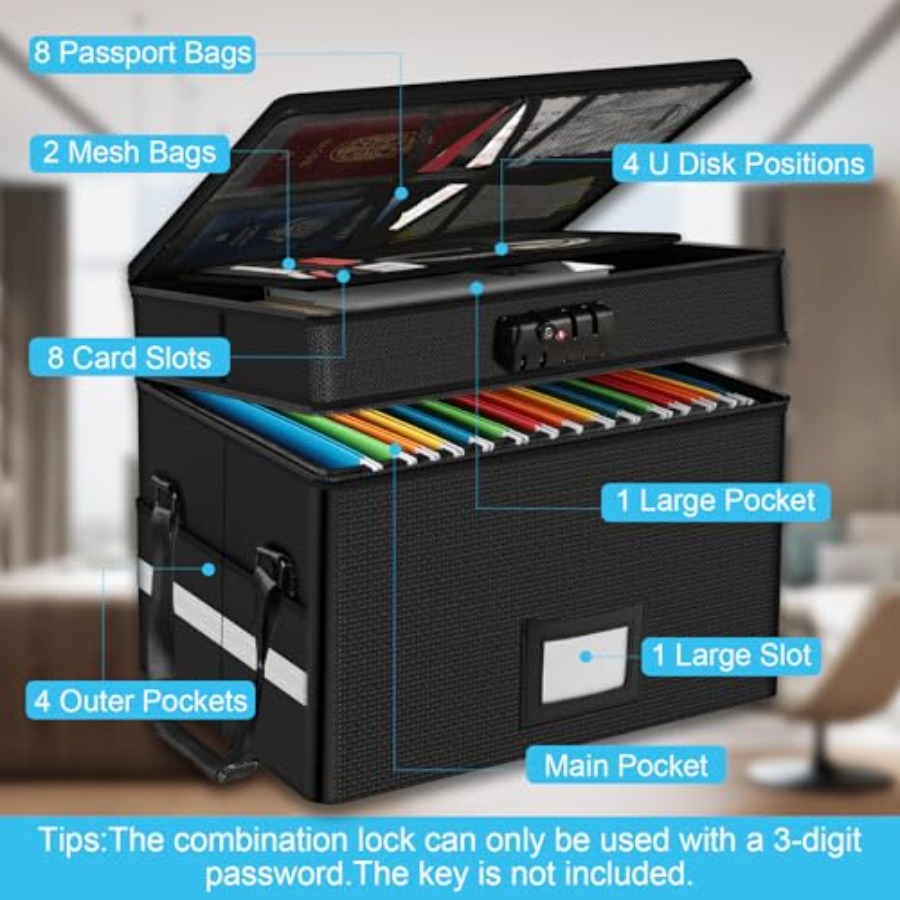 Fireproof Document Box with Lo - Fire Safe Document incelemesi ve fiyatı