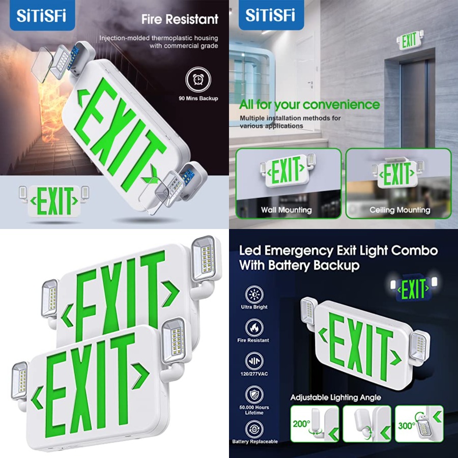 Led Combo Emergency Exit Sign  - Emergency Exit Sign incelemesi ve fiyatı