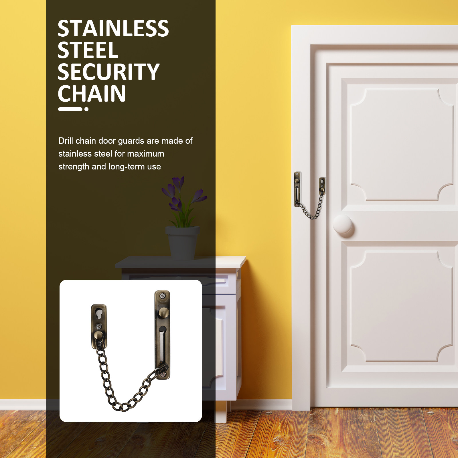 Punch Free Door Chain Lock Sta - Security Chain Door incelemesi ve fiyatı