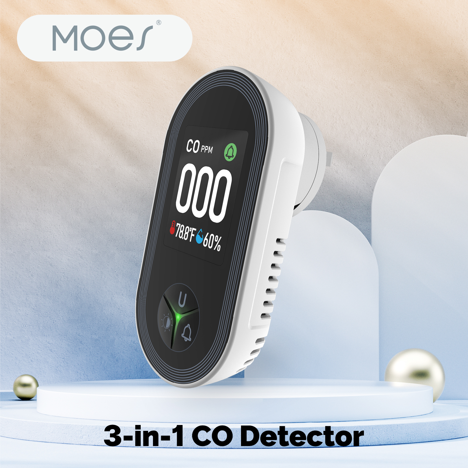 MOES 3-in-1 Plug-in CO Detecto - Co Detector Plug incelemesi ve fiyatı
