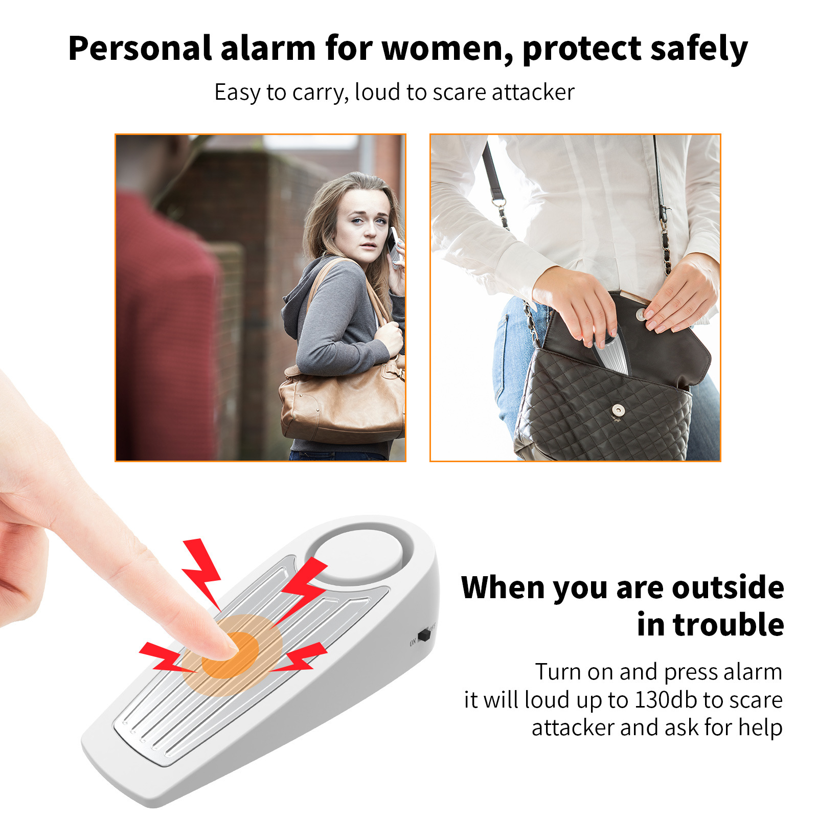 Wireless 130dB Door Stop Alarm - Door Stop Alarm incelemesi ve fiyatı