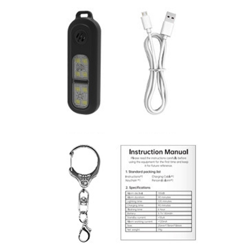 130dB Night Running Safety War - Personal Alarm Keychain incelemesi ve fiyatı
