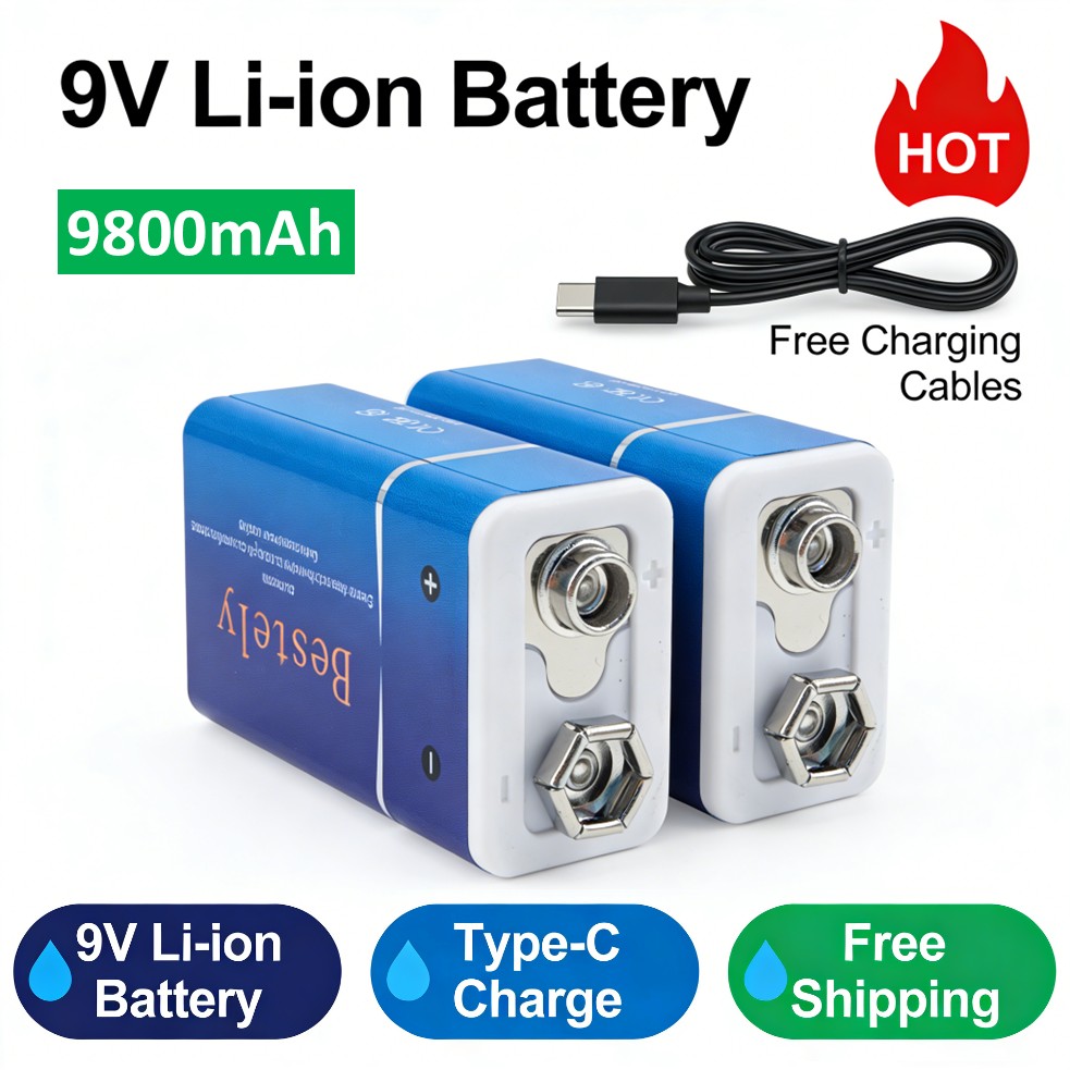 Rechargeable 9V Battery, 9800m - Smoke Detector Interconnected incelemesi ve fiyatı