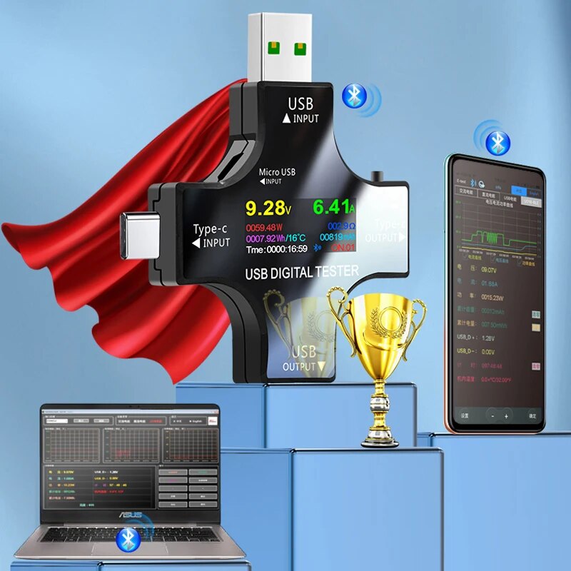 USB Tester DC Type-C PD Digita - Co Detector Plug incelemesi ve fiyatı