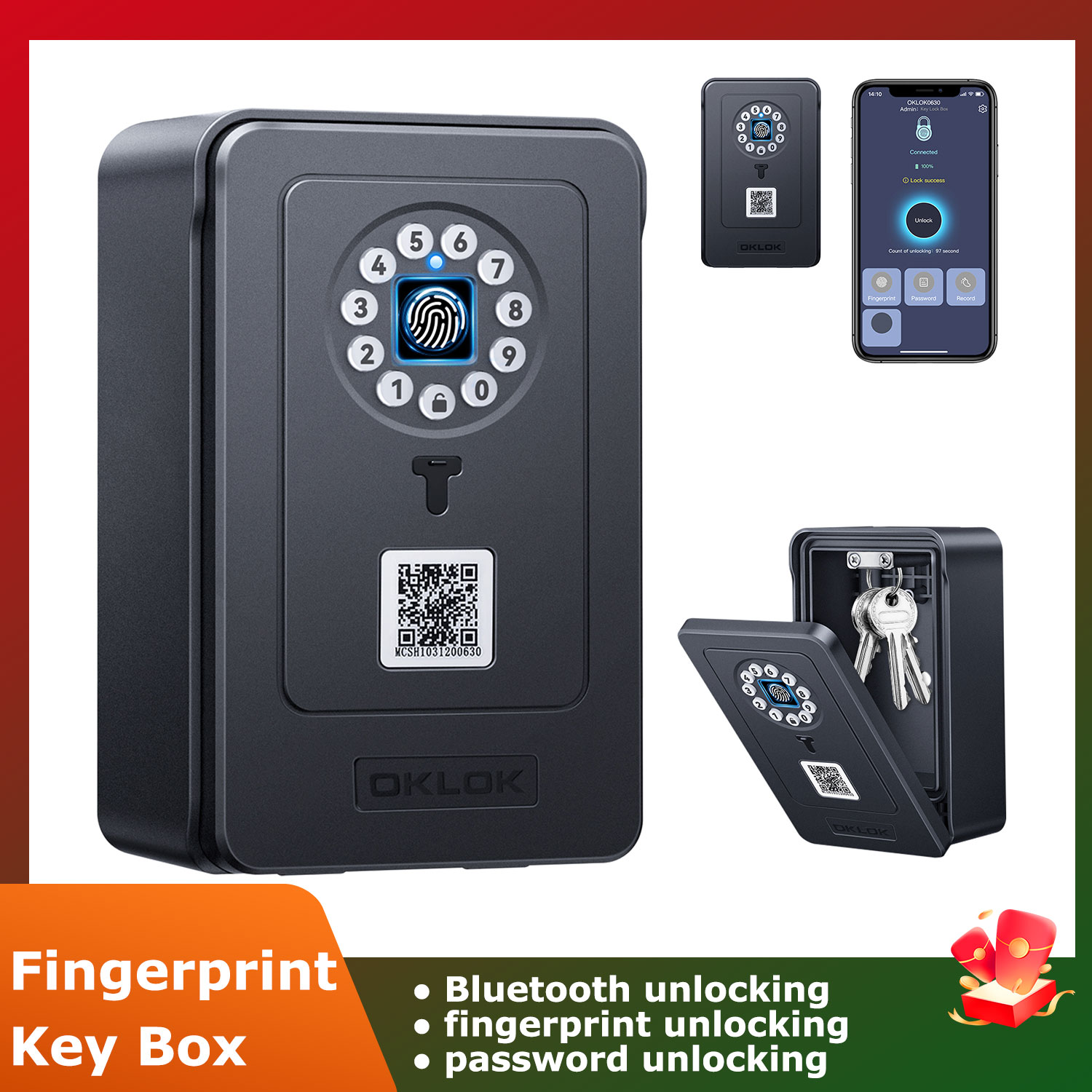 Wireless Smart lock Box Blueto - Lockbox Key Secure incelemesi ve fiyatı
