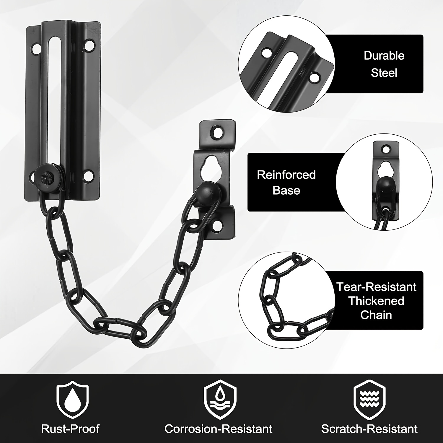 2 Pack Door Chain Lock Black,  - Security Chain Door incelemesi ve fiyatı