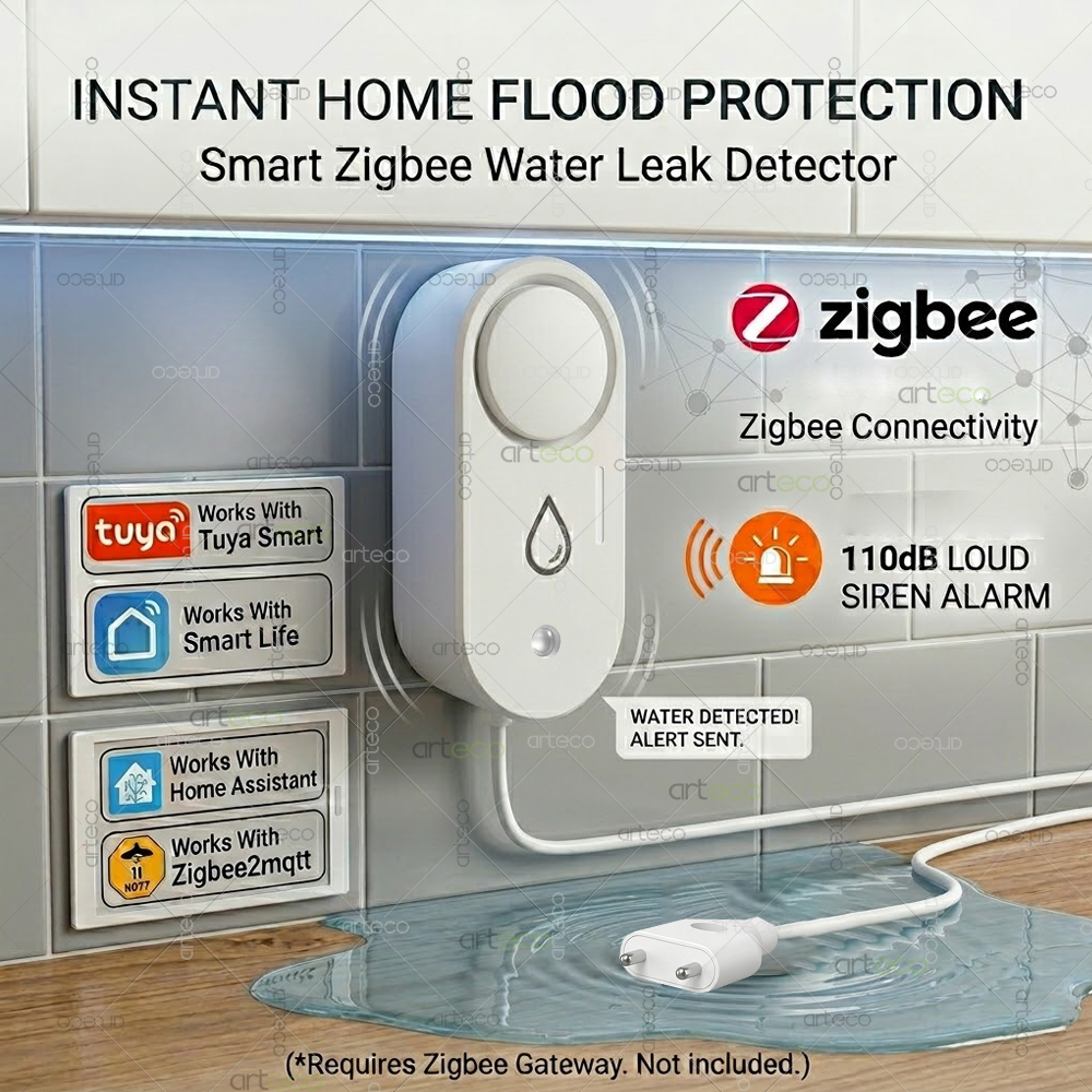 Zigbee Water Leak Detector Sma - Water Alarm Sensor incelemesi ve fiyatı