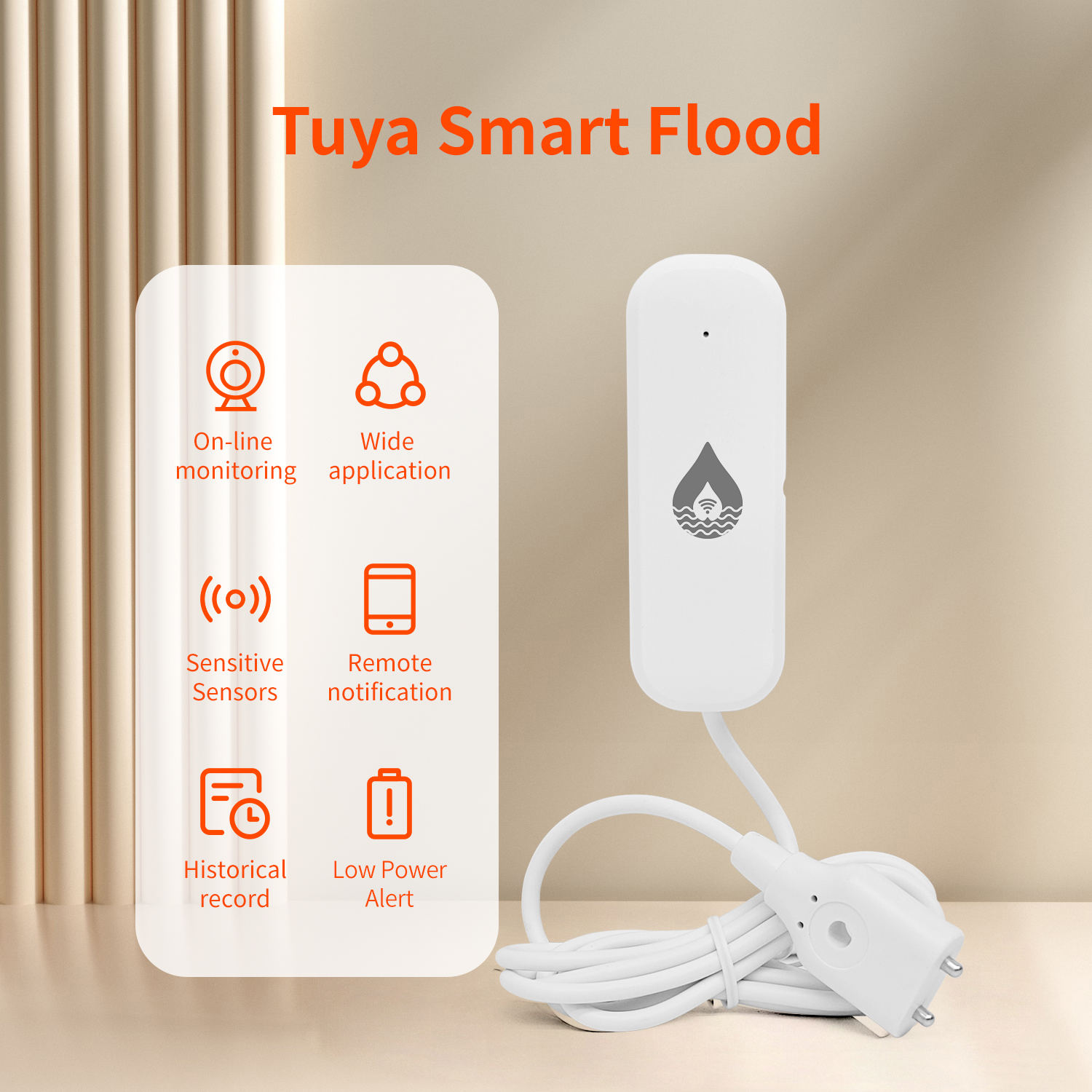 YFK Tuya WiFi Water Leakage Se - Water Alarm Sensor incelemesi ve fiyatı