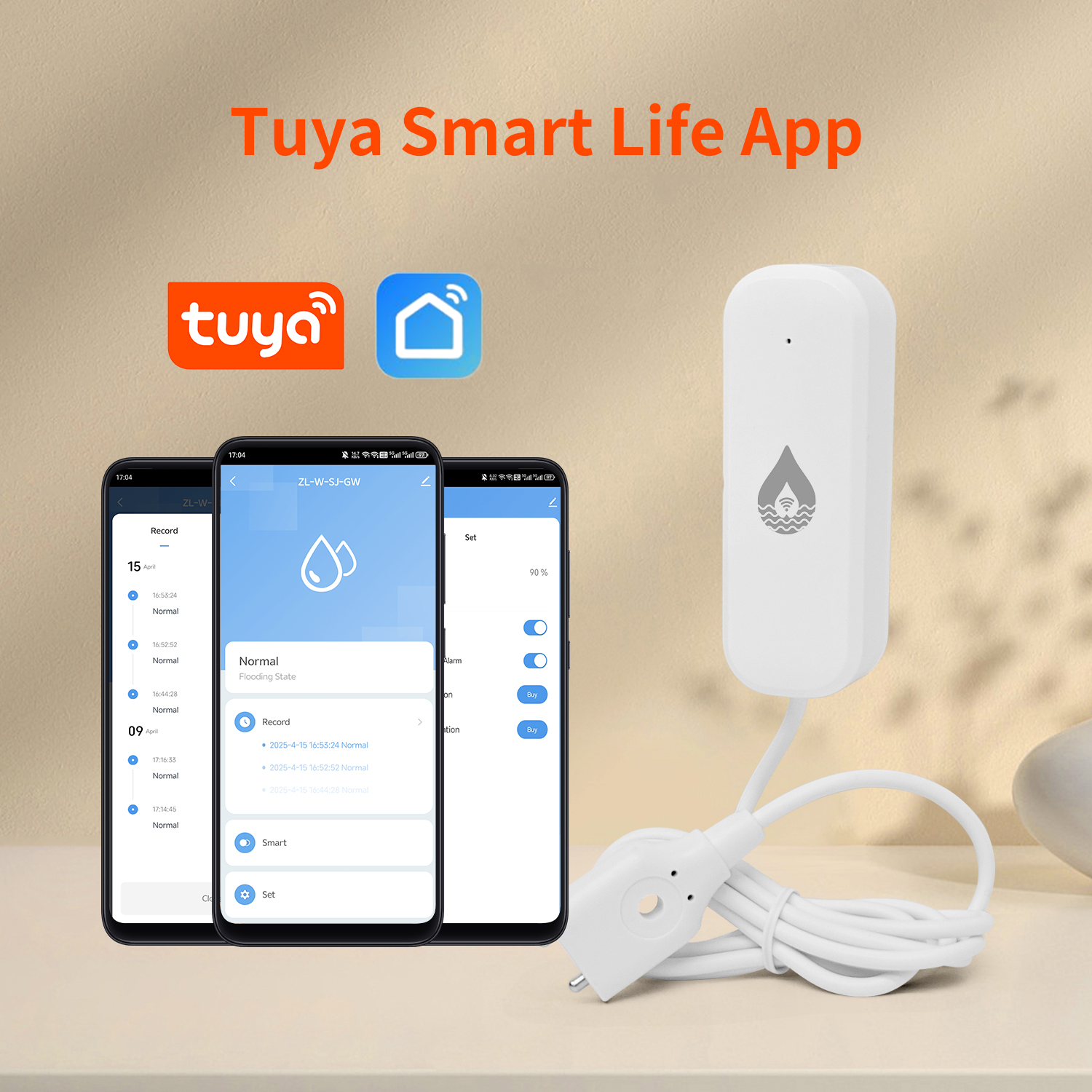 YFK Tuya WiFi Water Leakage Se - Water Alarm Sensor incelemesi ve fiyatı