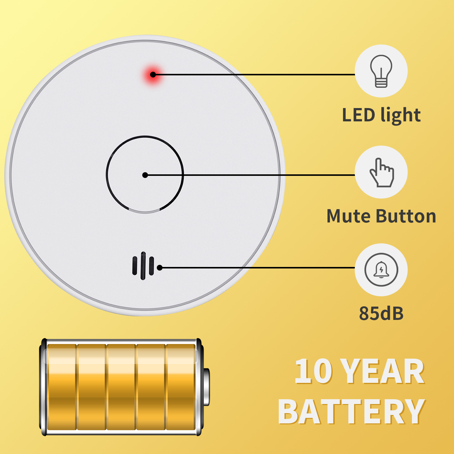 V-Come Standalone Smoke Alarms - Smoke Detector Interconnected incelemesi ve fiyatı