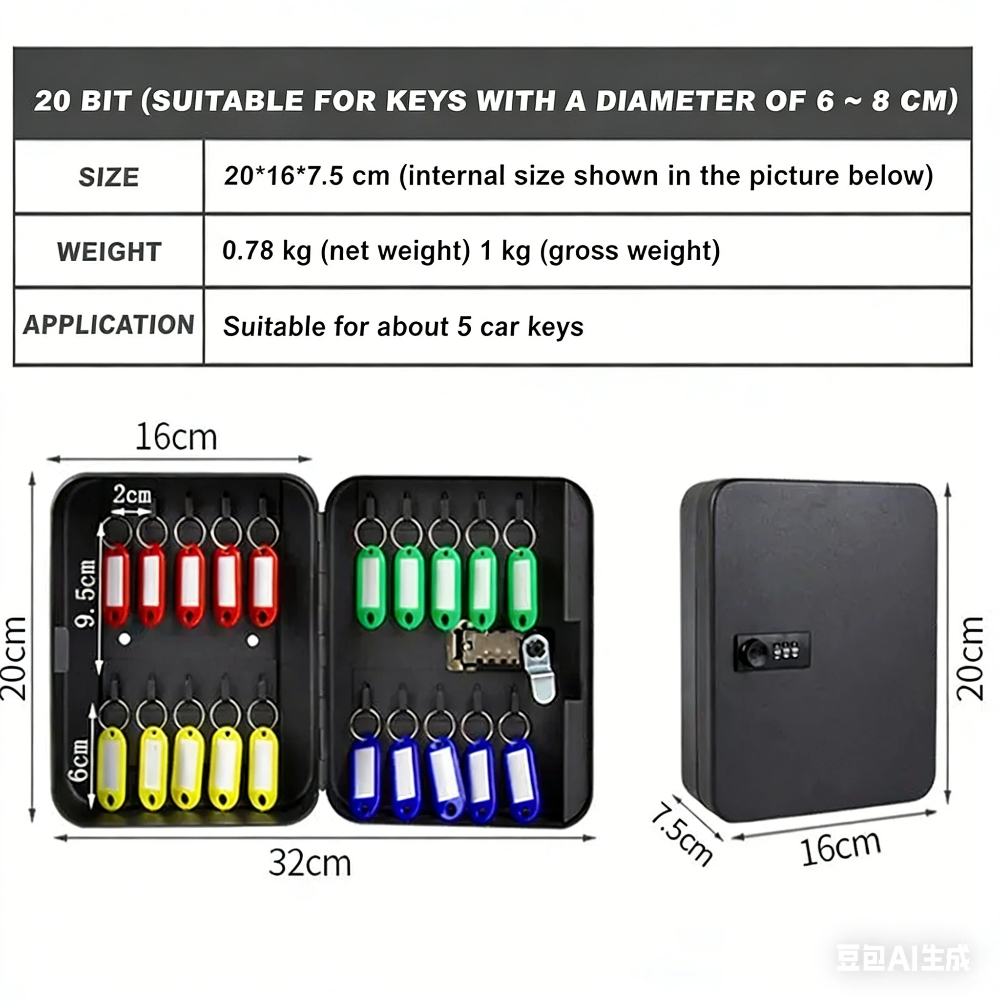 Combination Key Cabinet 20 Key - Lockbox Key Secure incelemesi ve fiyatı