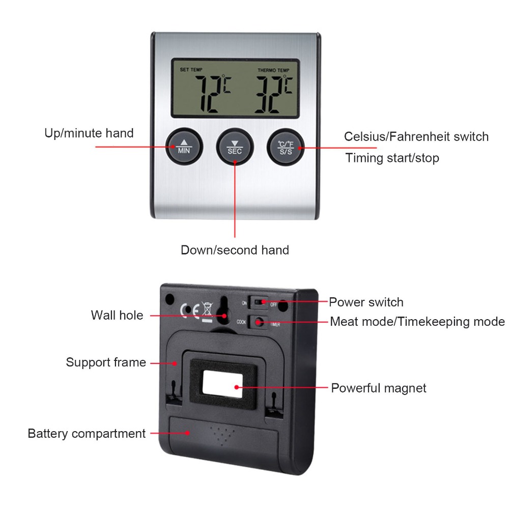 Silver Digital BBQ Meat Thermo - Pool Alarm Float incelemesi ve fiyatı