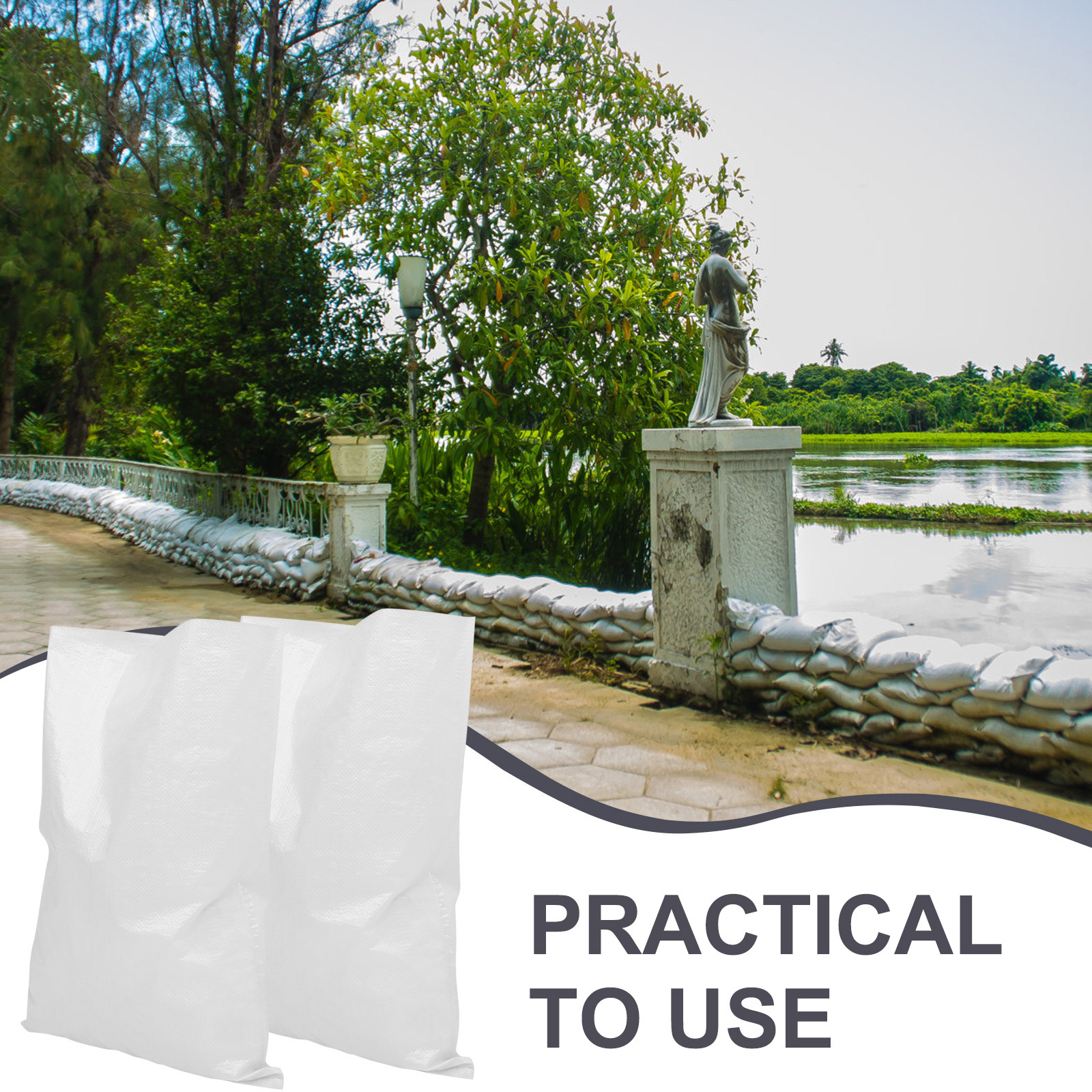5Pcs Waterproof Woven Sandbags - Flood Barrier Bag incelemesi ve fiyatı