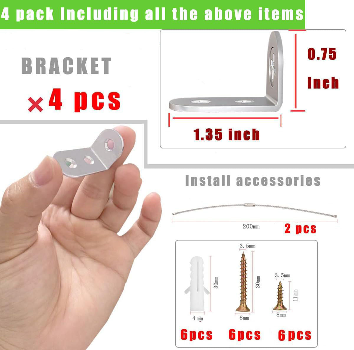 4pcs Furniture Anchors Earthqu - Earthquake Anchor Strap incelemesi ve fiyatı