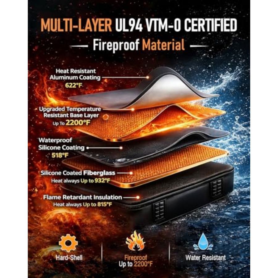 Fireproof Document Box - Hard- - Fire Safe Document incelemesi ve fiyatı