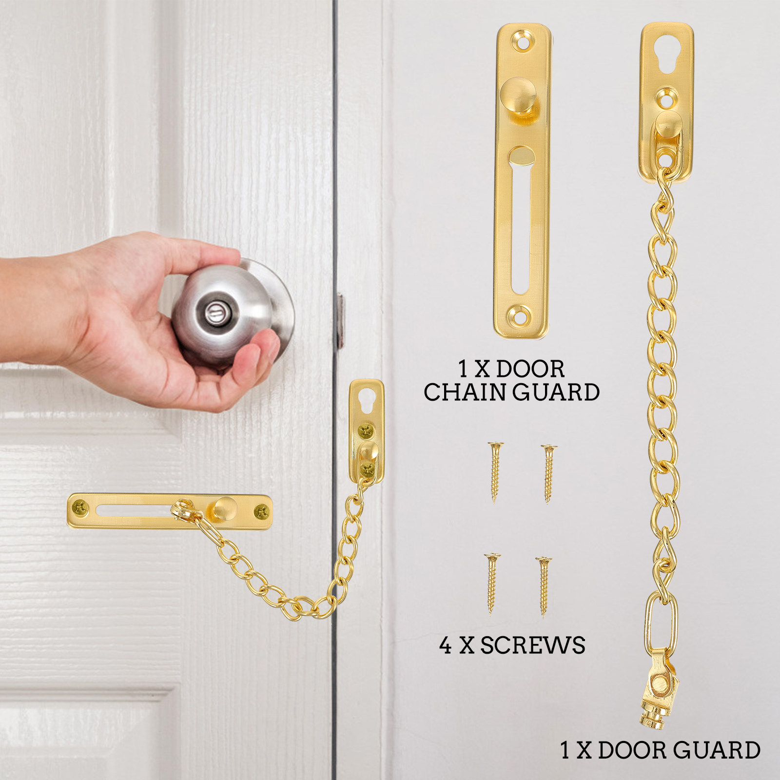 1Set Elegant Stainless Steel D - Security Chain Door incelemesi ve fiyatı