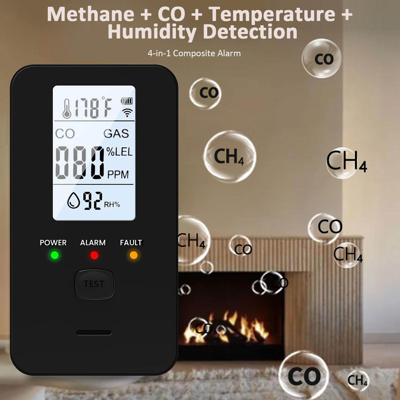 4-in-1 Gas & Carbon Monoxide D - Co Detector Plug incelemesi ve fiyatı