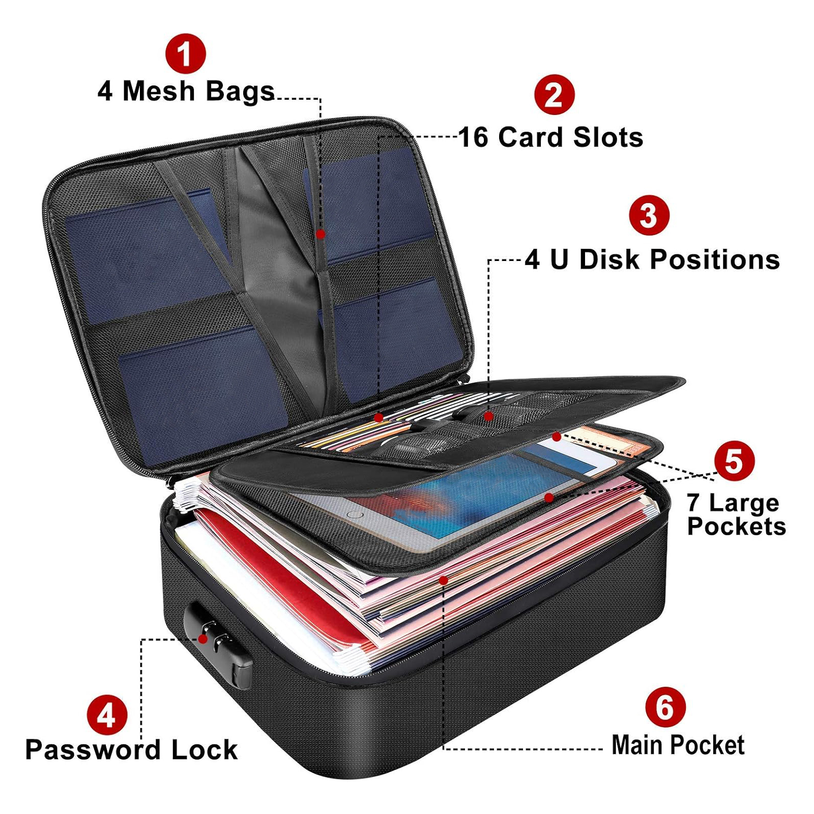 Fireproof Document Bag with Lo - Fire Safe Document incelemesi ve fiyatı